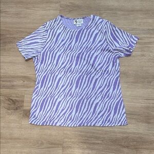 Vintage Purple Zebra Print Women's Top